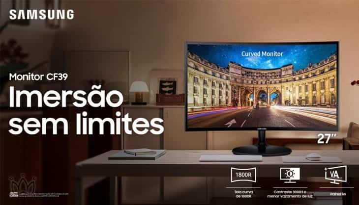 Monitor de 27 polegadas da Samsung | Imersão e estilo com tela curva