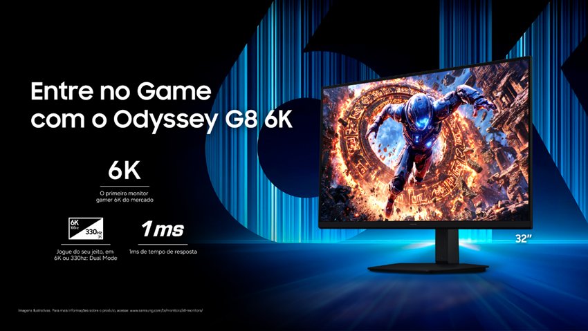 Samsung apresenta Odyssey G8 6K e Odyssey OLED G8
